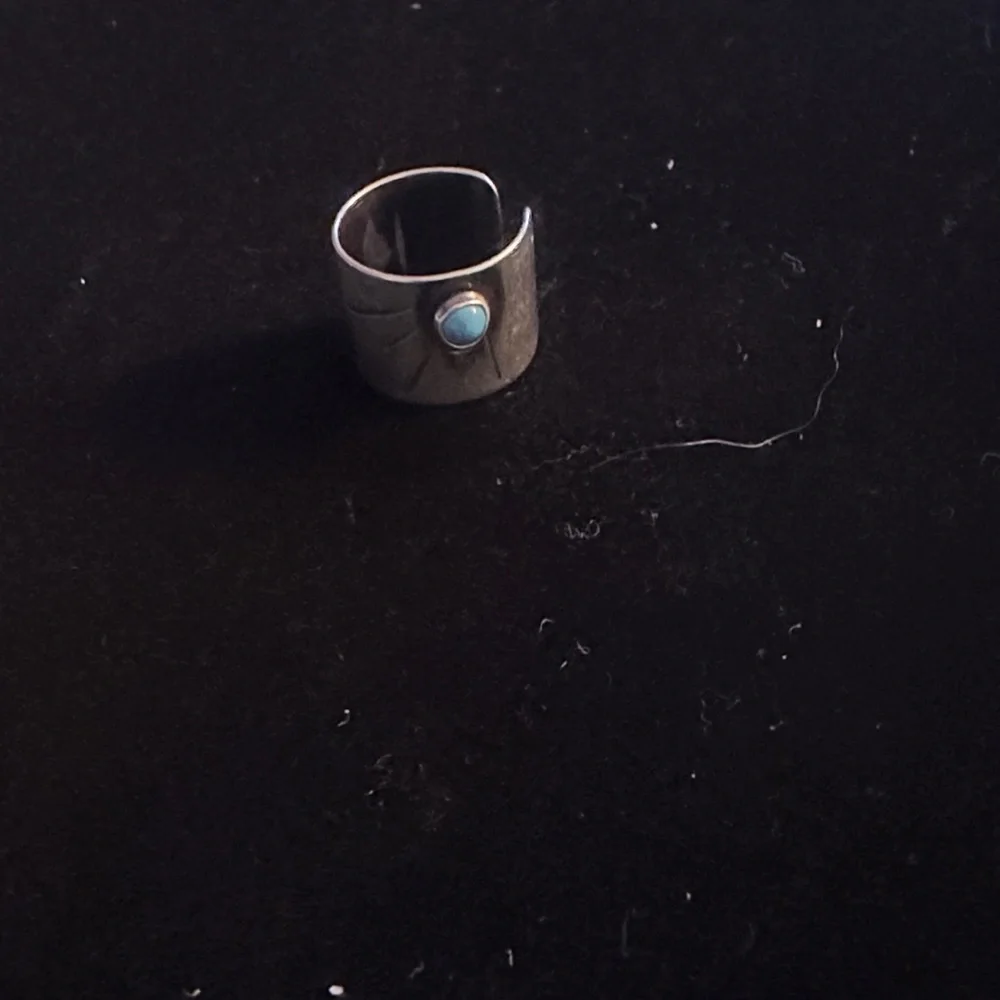 Sterling Silver Turquoise Accent Ear Cuff